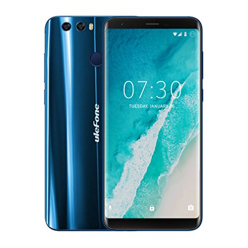 Ulefone MIX2 5,7 Pollici HD+ 18:9 4G Smartphone, Android 7.0 MTK6737H Quad Core 1.3GHz, 2GB RAM 16GB ROM, Dual Fotocamera Posteriore, Fingerprint ID, Dual SIM, 3380mAh Batteria, Blu