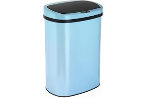 FDW papperskorg med sensor och lock, rostfritt stål, 50 l köksavfallshäll, smart automatisk, kontaktlös, elektrisk soptunna