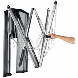 Brabantia Séchoir Mural Wallfix 24 m avec Boîte de Protection - Argent