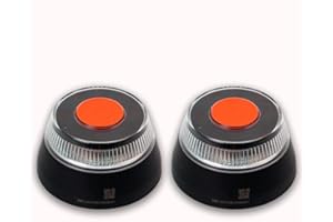 M MODAUTO Luz Emergencia V16 Homologada por la DGT con Geolocalización, Baliza V16 Conectada DGT 3.0, Homologada DGT. Datos Incluidos señal hasta 12/2038 (NEGRO, 2-Unidades)