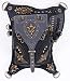 Produktbild MYLL Original Steampunk Unisex PU-Leder Tasche Taille Bein Taschen Hip Holster Pouch Gürtel Punk Lokomotive Taschen Black,Black