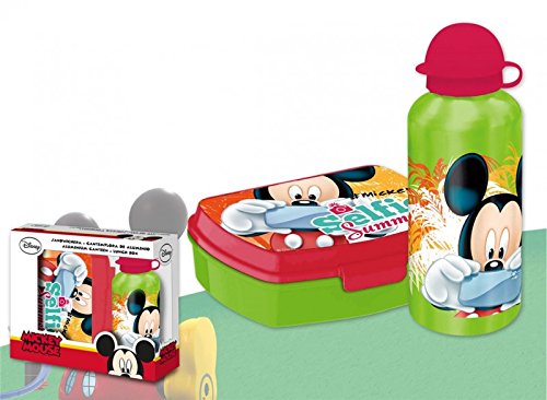 Preisvergleich Produktbild Mickey Mouse – Set Trinkflasche und Sandwichmaker (Kids Euroswan wd17163)