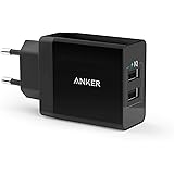 Anker 24W 2-Port USB Ladegerät mit PowerIQ Technologie für iPhone, iPad, Samsung Galaxy, Nexus, HTC, Motorola, LG und viele m