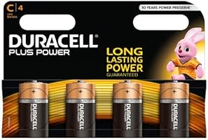 Duracell Plus Power Alkaline Batterien C (MN1400/LR14) 4er Pack