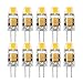 Produktbild SHINE-CO 10 Stück LED G4 COB AC/DC 12V 2W 3000K Entspricht 20W Halogen Glühbirne (Warmweiß)