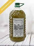 Nueva cosecha, 2018/2019 | Formato: 5 litros | Tipo: Sin filtrar | Variedad de aceituna: Arbequinas y Manzanillas | Consumo preferente: 12 meses desde su envasado | Producción: Propia