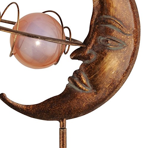 LED Solarspieß Mond | Höhe 127cm | Solarleuchte + Gratis LED Taschenlampe - 2