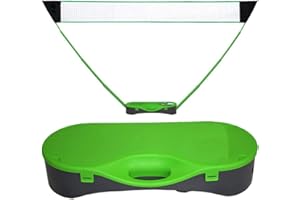 Ynredee Pop Up Badminton Set,Portable Badminton Net Set with Carry Box,Height Adjustable Volleyball Tennis Badminton Net Stand Set for Indoor Beach Sports Outdoors