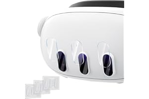 CloudValley Pellicola Fotocamera Compatibile con Meta Quest 3, [Durezza 9H & Vetro Temperato] Protezione Fotocamera, HD Trasparente VR Accessori, 3+3 Pezzi