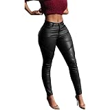De feuilles Faux Leather Leggings for 