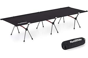 Tentock Heavy Duty Folding Camping Cot Bed Outdoor Ultralight Portable Camp Tent Cot, Load-bearing 200kg