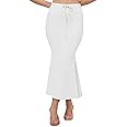 ELLITI Women's Cotton Lycra Blended Full Elastic and Fit Tummy Tucker, Full Leg Cover, Stretchable, Saree Shapewear for Ladies, Petticoat Skirts for Women, Shape Wear Dress for Sari Silhouette Shaper