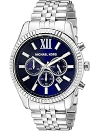 Michael Kors MK8280 - Reloj con correa de piel para hombre, multicolor