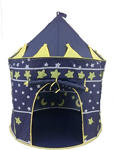 Children’s Play House Indoor Outdoor Girls Boys Fairy Castle Pop Up Tent (Blue)