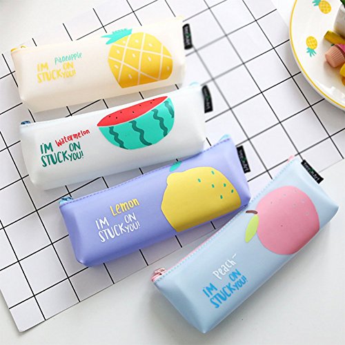 JUNGEN Estuche de L piz de moda patr n de fruta impreso bolsa de la pluma de silicona Caja de L piz bolsas de papeler a Bolsa de Cosm tico para ni as Duraznos reviews JUNGEN Estuche de L piz de moda patr n de fruta impreso bolsa de la pluma de silicona Caja de L piz bolsas de papeler a Bolsa de Cosm tico para ni as Duraznos