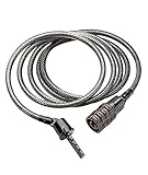 *Cable de acero flexible en espiral autoenrollable *candado con combinaciones de discos de 4 dígitos en relieve recomendado para una rápida liberación y como accesorio del antirrobo cubierta de vinilo de protección.