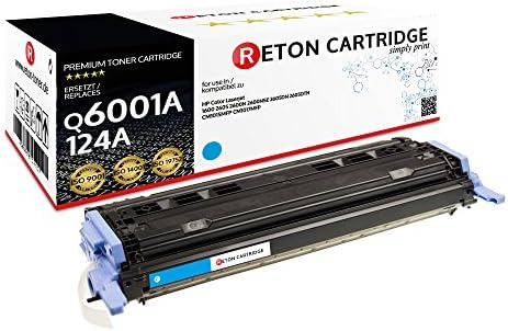 4 Original Reton Toner, compatible, upwards ( ISO-standard 19798 ) replaces Q6000A Q6001A Q6002A Q6003A HP 124A HP Color Laserjet 1600 2600N 2600DN 2605DTN HP Color Laserjet CM1015 CM1015MFP CM1017 CM1017MFP - Cyan