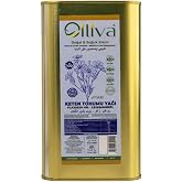 OİLİVA Keten Tohumu Yağı 1 Litre Teneke &ndash;%100 Doğal Soğuk Sıkım, Yemeklik, Salata, Sa&ccedil; ve Cilt Bakımı İ&ccedil;in Sağlıklı Bitkisel 