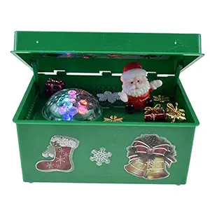 Electric Musical Toy Swing Santa Music Box Desktop Decoration Christmas Luminous Gift Without Battery