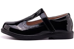 Jiaduowang Girl Black School Shoe Mary Jane Shoes for Girls