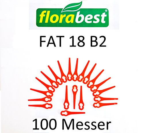 100 Ersatzmesser FAT 18 B2 Akku Rasentrimmer LIDL FLORABEST IAN 71315 + IAN 86154 + IAN 95940 - 2