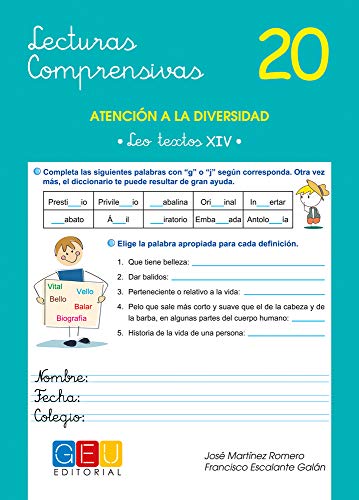 Lecturas Comprensivas 20 Atención a la diversidad