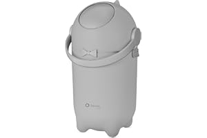 LIONELO Purebin Blöjhink 10L Universella Påsar, Luktfri Tätslutande Design | Ingen Refill Behövs, Enhandshantering för Snabb Kassering, Hygienisk och Lätt att Rengöra, för Barnrum och Badrum