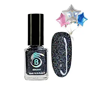 Beromt Nail Polish, Shimmery Finish, Black Beauty, 513, 10Ml