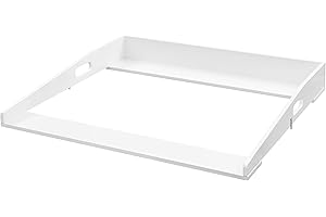 WOLTU Cambiador para Bebé 80x75x10 cm, Accesorio de Madera para Cómoda, con Bordes de Seguridad, Compatible con Estantería o Armario, Blanco