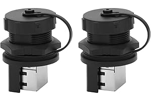 Yosoo Health Gear Connecteur RJ45 Étanche, 2 Pièces, Cat.5 et Cat.6, Adaptateur Réseau Ethernet LAN avec Capuchon Anti-poussière