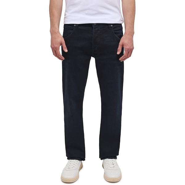 Dunkelblaue Mustang Michigan Straight Männer-Jeans in authentischem Design