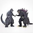 De-Lite Action Figures PVC Anime Movable Collectible Model Statue Toys (Millennium Godzilla & Heisei Godzilla, 2 Pieces Pack, Mini Small Size - 7cm)