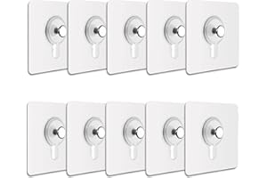 DREAMARK 10 unidades ganchos para cuadros de pared adhesivos / ganchos autoadhesivos portafotos anticaída/gancho transparente clavo libre impermeable, sin agujeros para reloj, foto o pintura.