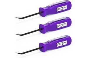 PQY Mini Pocket Pry Bar with Pocket Clip 4.5" Length 3pcs (Purple)