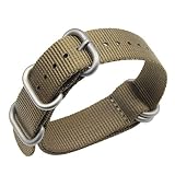 22mm khaki deluxe premium NATO Stil robust exotisch weiches Nylon Sport Herren-Armbanduhr Band Armband