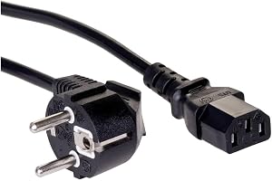 Akyga AK-PC-01C strömkabel av hög kvalitet, 1,8 m för PC, skrivare, skärm