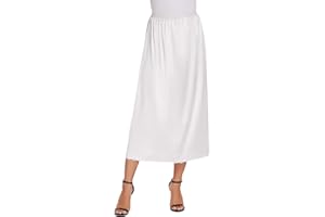 Avidlove Jupon en Satin pour Femme Jupon Long Vintage avec Broderie en Dentelle Jupon au Toucher Soyeux Jupes Invisibles élégantes pour Robe de mariée