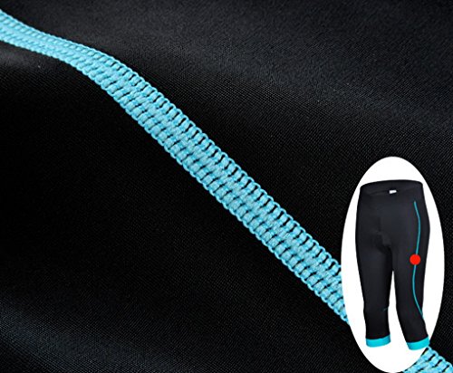 Panegy Damen Frauen Mädchen Radfahren Reiten GEL gepolsterte Shorts Fahrradbekleidung Capri Hose Strumpfhose - 8