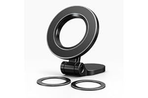 Genérico Soporte Magnético para Móvil en el Coche, Compatible con tecnologia MagSafe para Todos los Smartphones, Imán Potente, Adhesivo Resistente, Diseño Compacto y Elegante