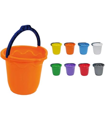 Secchi Per Pulizia Teo Da 5 Litri - 3 Pezzi, Alimentare, Colorati, Con Beccuccio, Made In EU - Foto 3