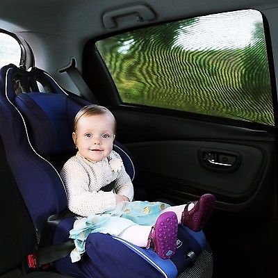 PRIMIUM Universal Car Window Shade 2 Pack – verbesserte Auto Sonnenschutz Baby und Kinder mit UV-Schutz für Kinder und Haustiere Premium Auto Fenster ohne Sun haftet- bonus Armaturenbrett Anti-rutsch-Matte - 5