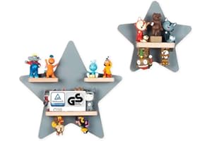 ‎BOARTI BOARTI das Original Kinder Regal Sammelset Sterne in Grau - geeignet für ca. 22 Tonies - zum Spielen und Sammeln