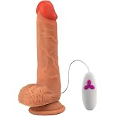 Do it Love - 20cm Realistik Titreşimli Penis - Vibrat&ouml;r Dildo - Kumandalı - Testisli Vantuzlu