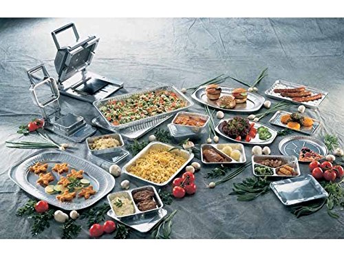 Einwegplatte 50St. Servierplatte Aluplatte Alu Einweg Einweggeschir, Wunsch:445x295mm-1650ml - 3