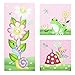 Fantasy Fields by Teamson Magic Garden Pink Childrens Bedroom Canas Kids Wall Art Set Gift TD-0202A