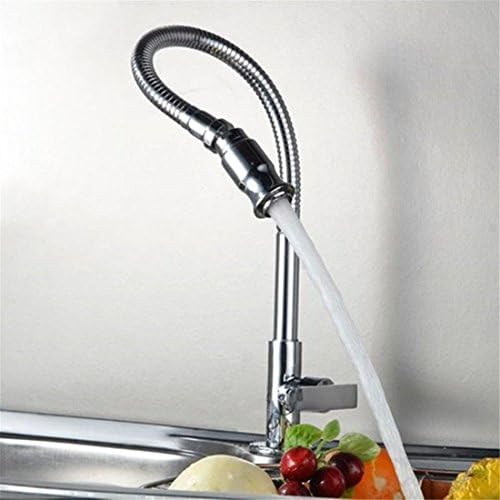 Single Lever Spout Bath Basin Sink Taps , Flexible Long Neck Chrome Bathroom Mixer , Standard Modern Kitchen Lavatory Hot And Cold Faucet
