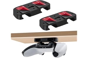 LJFEA 2 x PS5 Controller Halterungen, PS5 Desktop Halterung, PS4 Taped Horizontal Table Stand, Table Storage Underneath PS4/PS5 Controller Accessory Desktop Bracket
