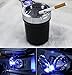 Produktbild Praktischer, Tragbarer und Universeller Sturmaschenbecher - Windaschenbecher - Aschenbecher mit blauer LED Beleuchtung für Auto, PKW, LKW, Wohnmobil , Boot, Campingstuhl, Balkon, Terrasse oder für jeden Gartentisch, Stehtisch, Fensterbank INION®