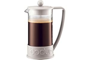 Bodum BRAZIL zaparzacz do kawy (French Press System, stały filtr ze stali nierdzewnej, 1,0 litra), kolor kremowy