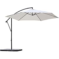 Sekey® Ampelschirm 300 cm Sonnenschirm Gartenschirm Kurbelschirm mit Kurbelvorrichtung Sonnenschutz UV50+